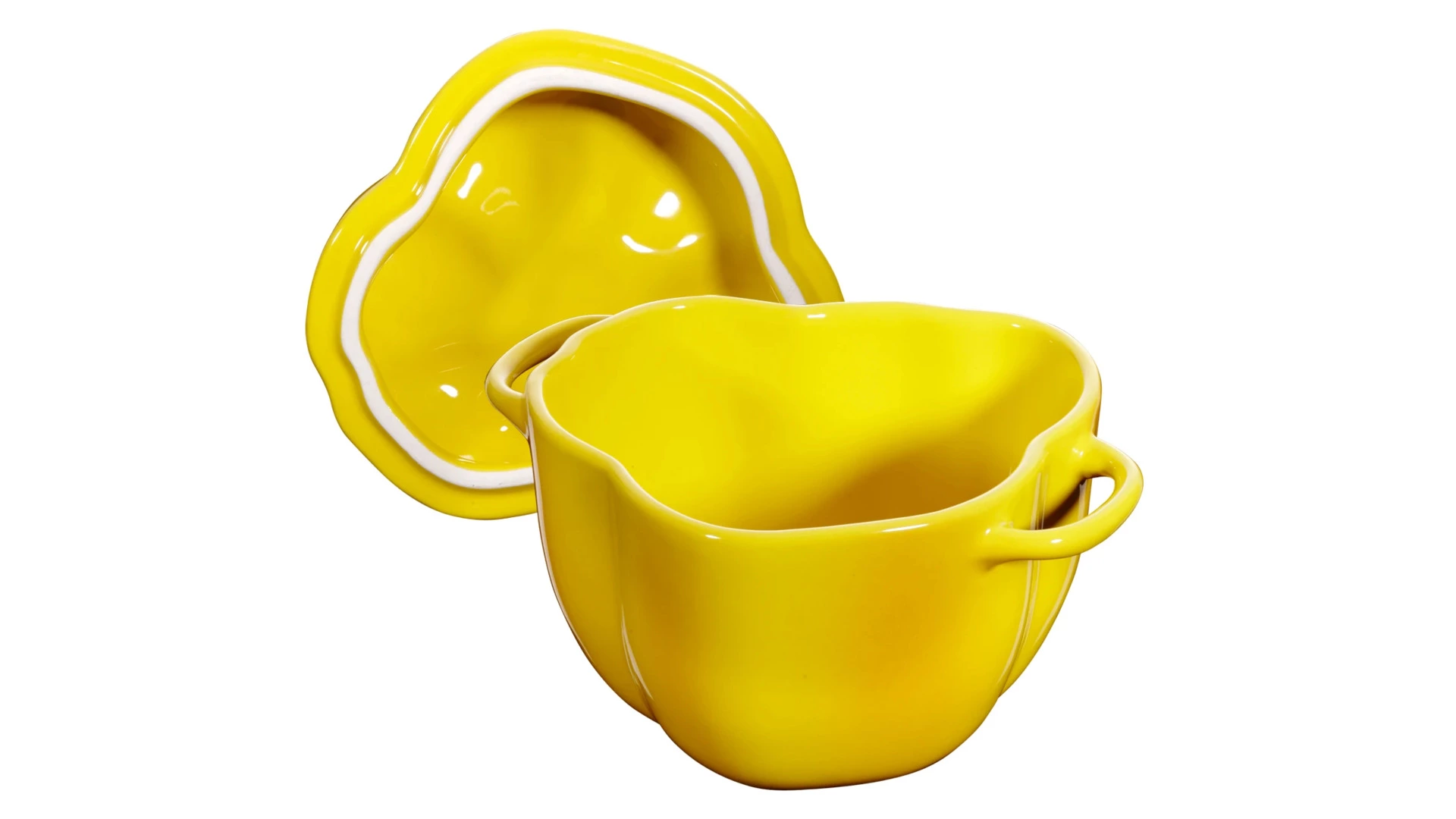 Кокот Staub Ceramic Перец 500мл, d12см, керамика, желтый