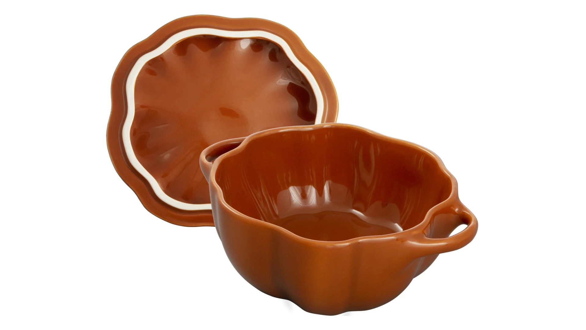 Кокот Staub Ceramic Тыква 500мл, d12,2см, керамика, цвет корицы, для СВЧ, духовки