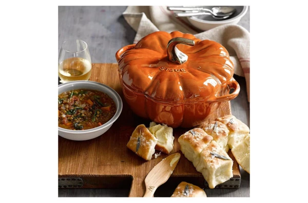 Кокот Staub Ceramic Тыква 500мл, d12,2см, керамика, цвет корицы, для СВЧ, духовки