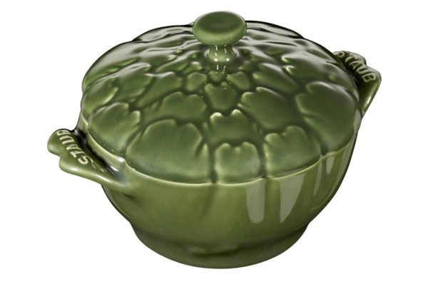 Кокот Staub Ceramic Артишок 500мл, d12,5см, керамика, темно-зеленый, для СВЧ, духовки