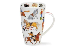 Кружка Dunoon Скачки Хенли 600 мл, фарфор костяной