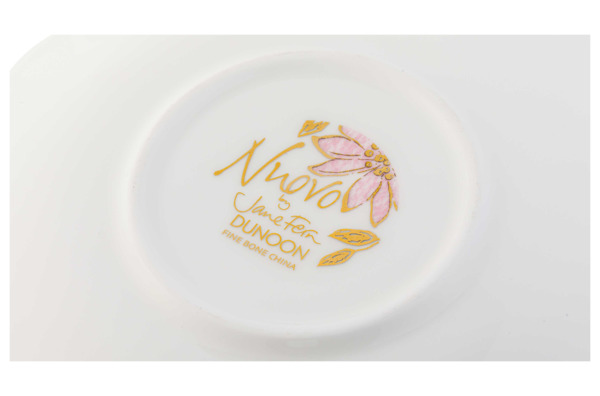 Чашка чайная с блюдцем Dunoon Нуово 250 мл, фарфор костяной, розовая
