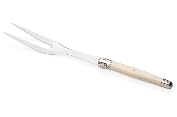 Набор приборов для мяса ANDRE VERDIER Laguiole Essentiel Classique, 2 предмета, белая ручка, п/к