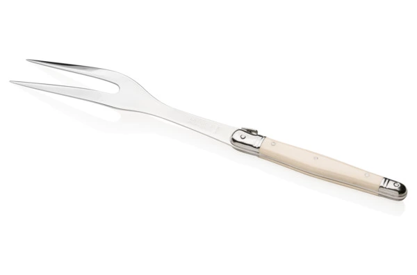 Набор приборов для мяса ANDRE VERDIER Laguiole Essentiel Classique, 2 предмета, белая ручка, п/к