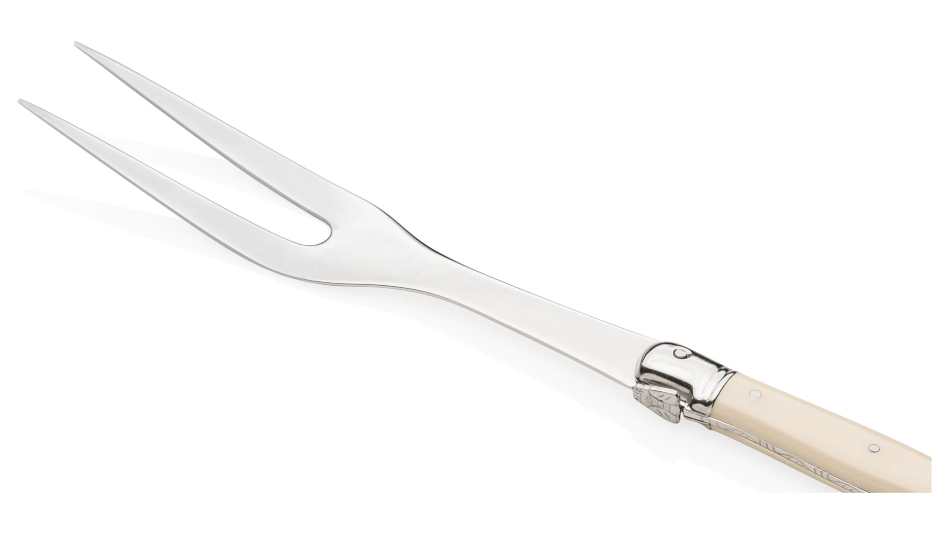 Набор приборов для мяса ANDRE VERDIER Laguiole Essentiel Classique, 2 предмета, белая ручка, п/к