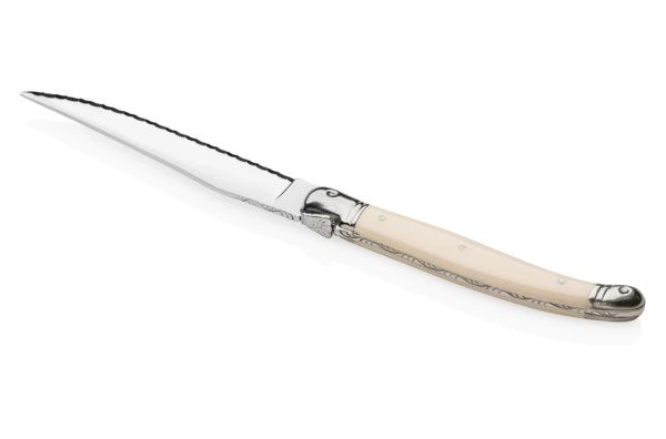 Набор приборов для мяса ANDRE VERDIER Laguiole Essentiel Classique, 2 предмета, белая ручка, п/к