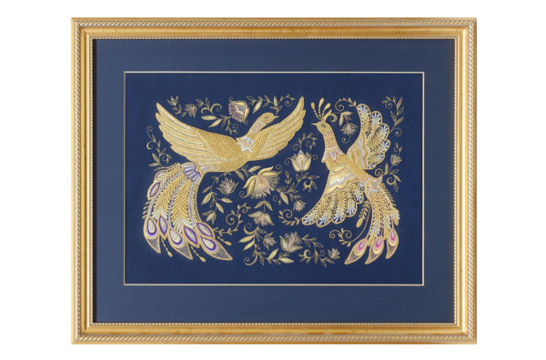 Панно "Жар птица", 32*45, рисунок 1616, синий
