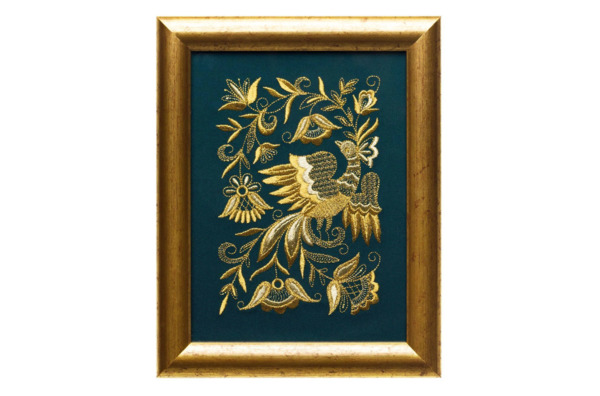Панно "Птица Весна", 17*14, рисунок 1358, зеленый