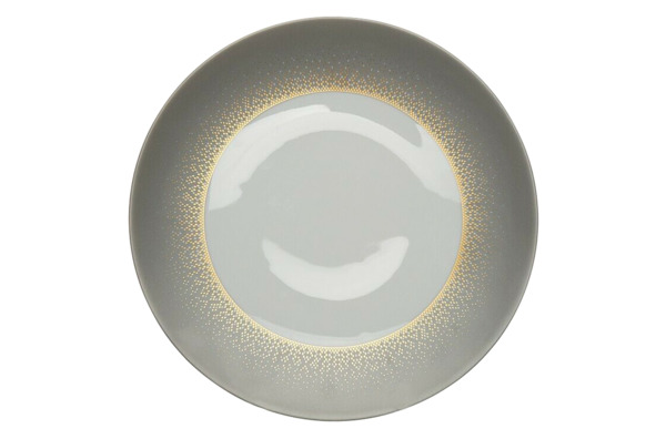 Набор тарелок обеденных Haviland Дыхание золота 28 см, серо-золотистый декор, 6 шт