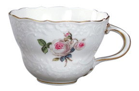 Чашка кофейная Meissen 150мл Белая роза, форма - Новый Марсель