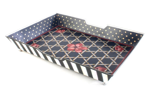 Поднос MacKenzie-Childs Bluetopia 30х41 см, сталь нержавеющая