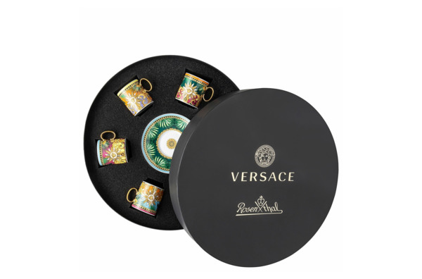 Набор чашек для эспрессо с блюдцами Rosenthal Versace Мир джунглей 100 мл, фарфор, 6 шт, п/к