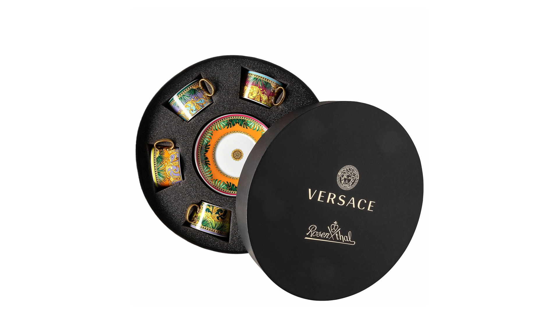 Набор чашек чайных с блюдцами Rosenthal Versace Мир джунглей 200 мл, фарфор, 6 шт, п/к