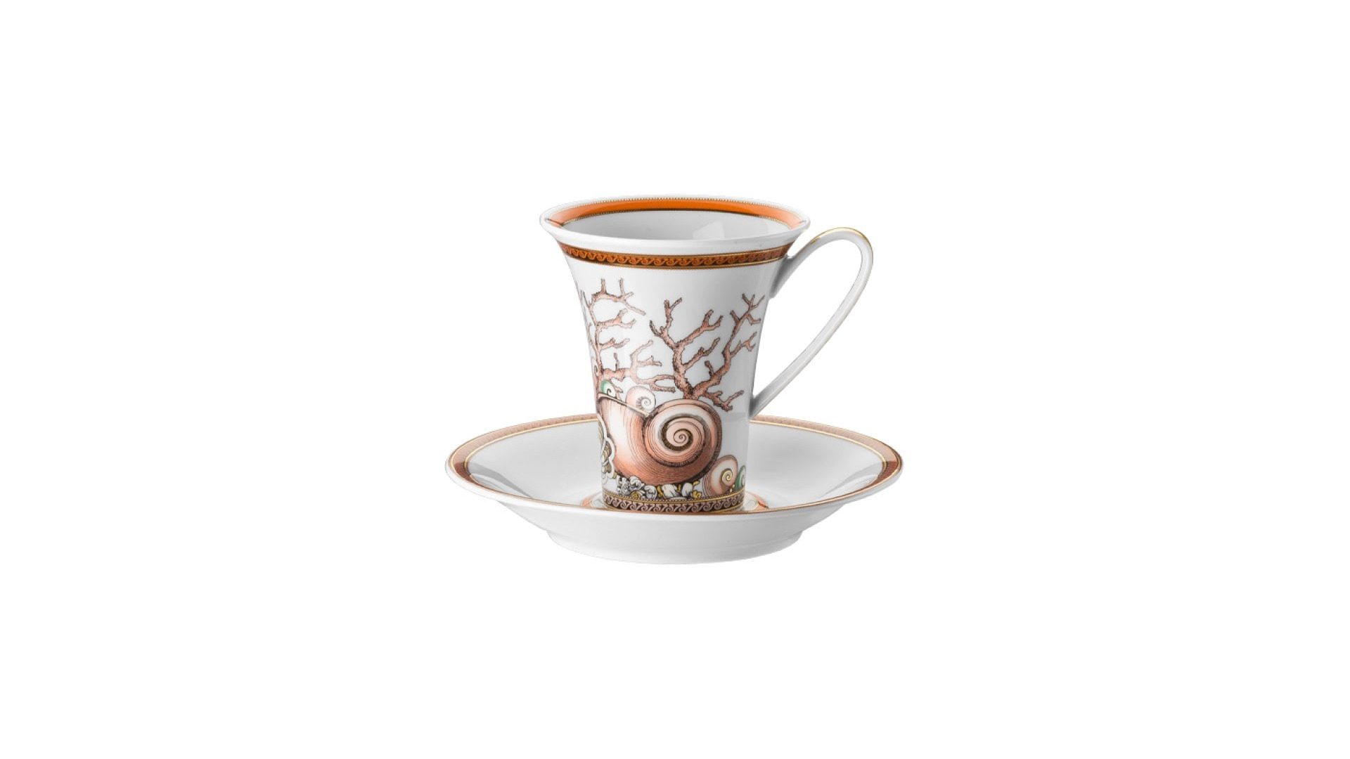 Чашка кофейная с блюдцем Rosenthal Versace Морские звезды 180мл, фарфор