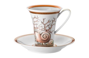 Чашка кофейная с блюдцем Rosenthal Versace Морские звезды 180мл, фарфор