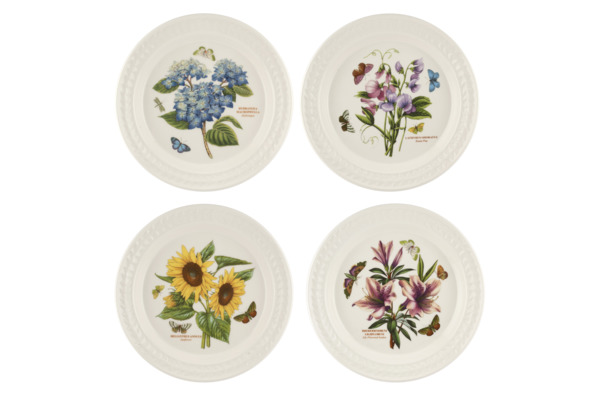 Набор тарелок обеденных Portmeirion Ботанический сад Рельеф 27 см, 4 шт