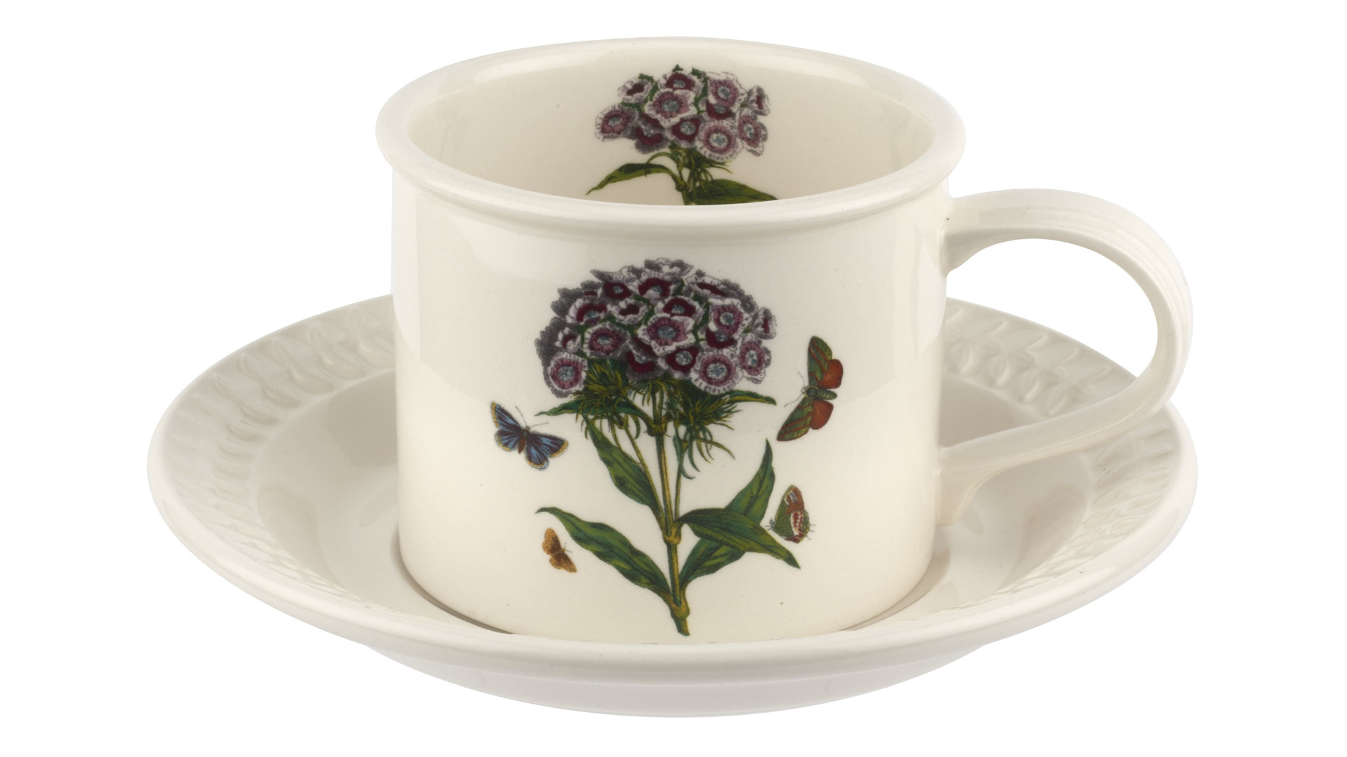Набор чайных чашек с блюдцами Portmeirion Ботанический сад. Рельеф 260 мл, 4 шт