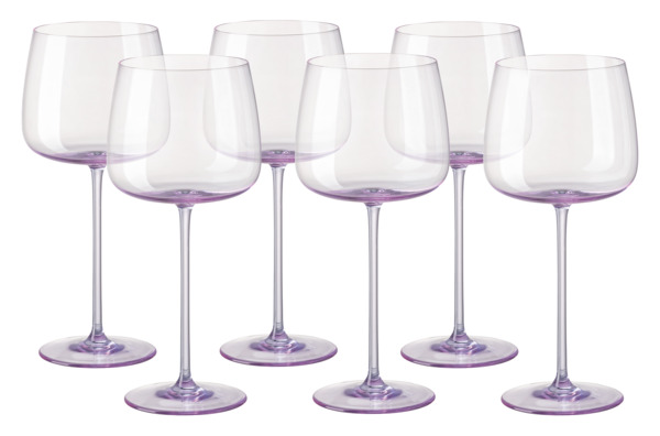 Набор бокалов для красного вина Rosenthal Турандот 280 мл, стекло, розовый, 6 шт