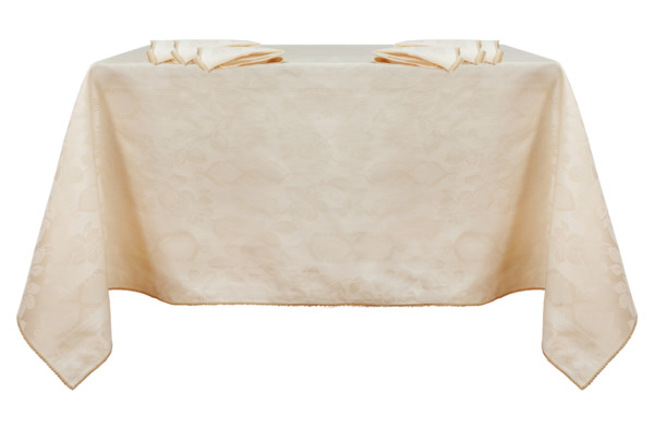 Набор скатерть и салфетки столовые Confestyl, Iris, 150x180, бежевый, 1+6
