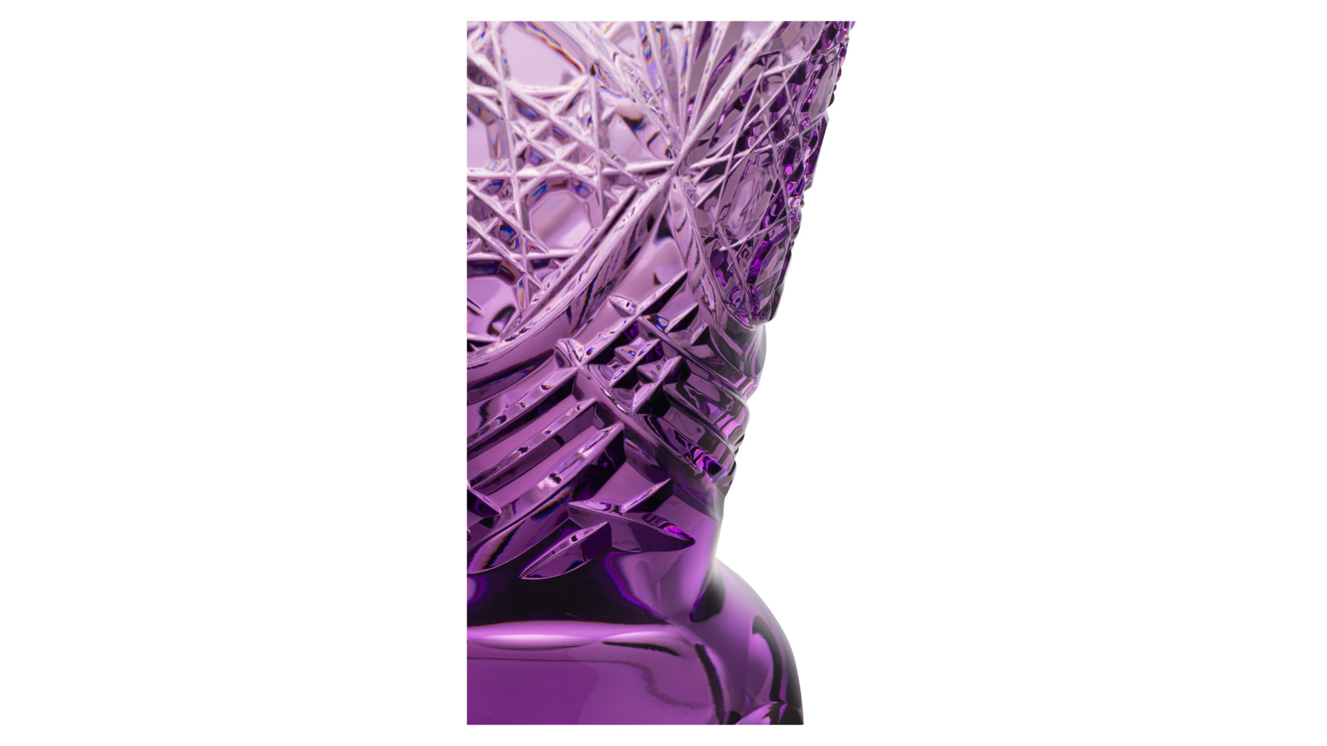 Ваза для цветов ГХЗ Мелиса 18 см, хрусталь, фиолетовая
