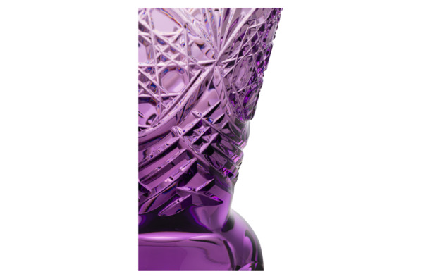 Ваза для цветов ГХЗ Мелиса 18 см, хрусталь, фиолетовая