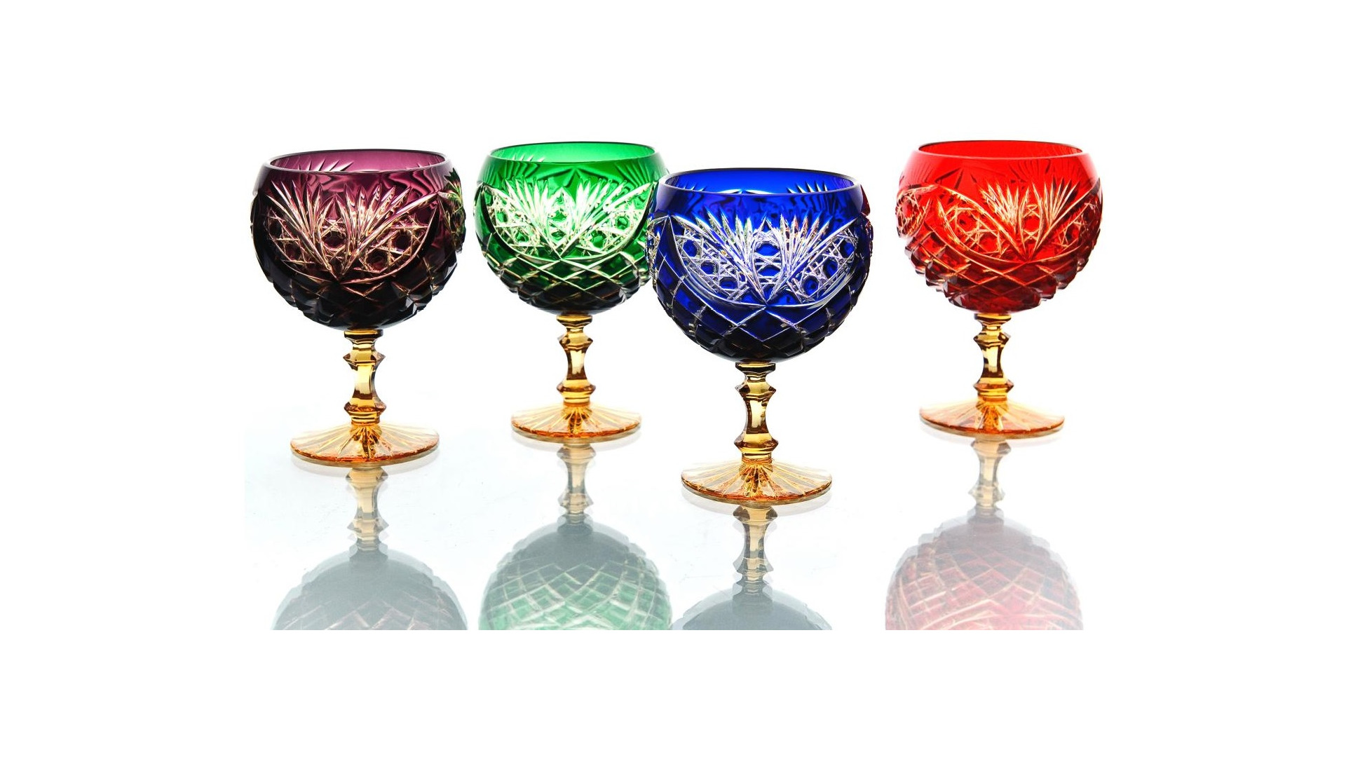 Набор бокалов для коньяка ГХЗ Фараон 240 мл, 4 шт, хрусталь, цвет в ассортименте