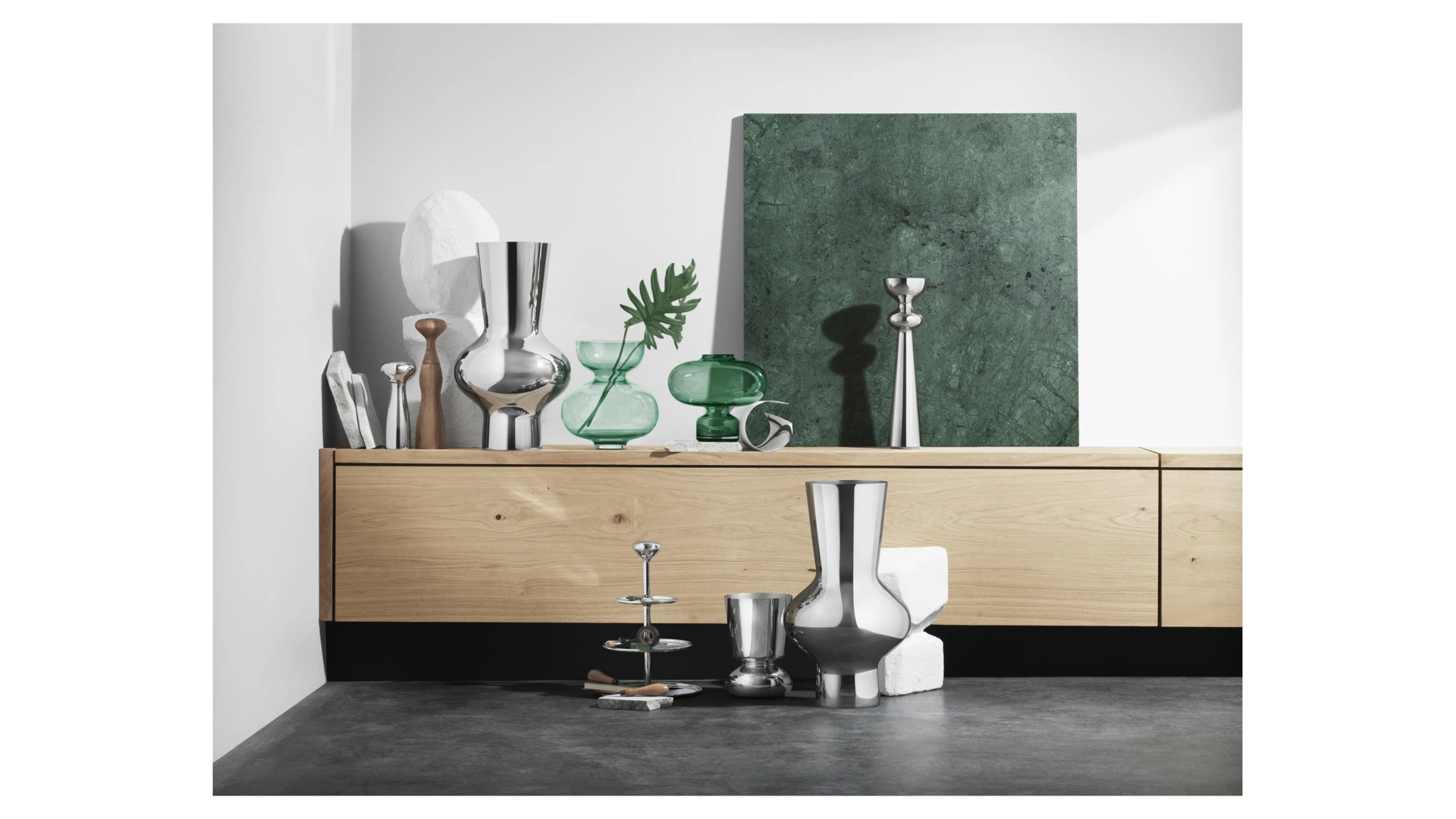 Фруктовница трехъярусная Georg Jensen Альфредо 30 см