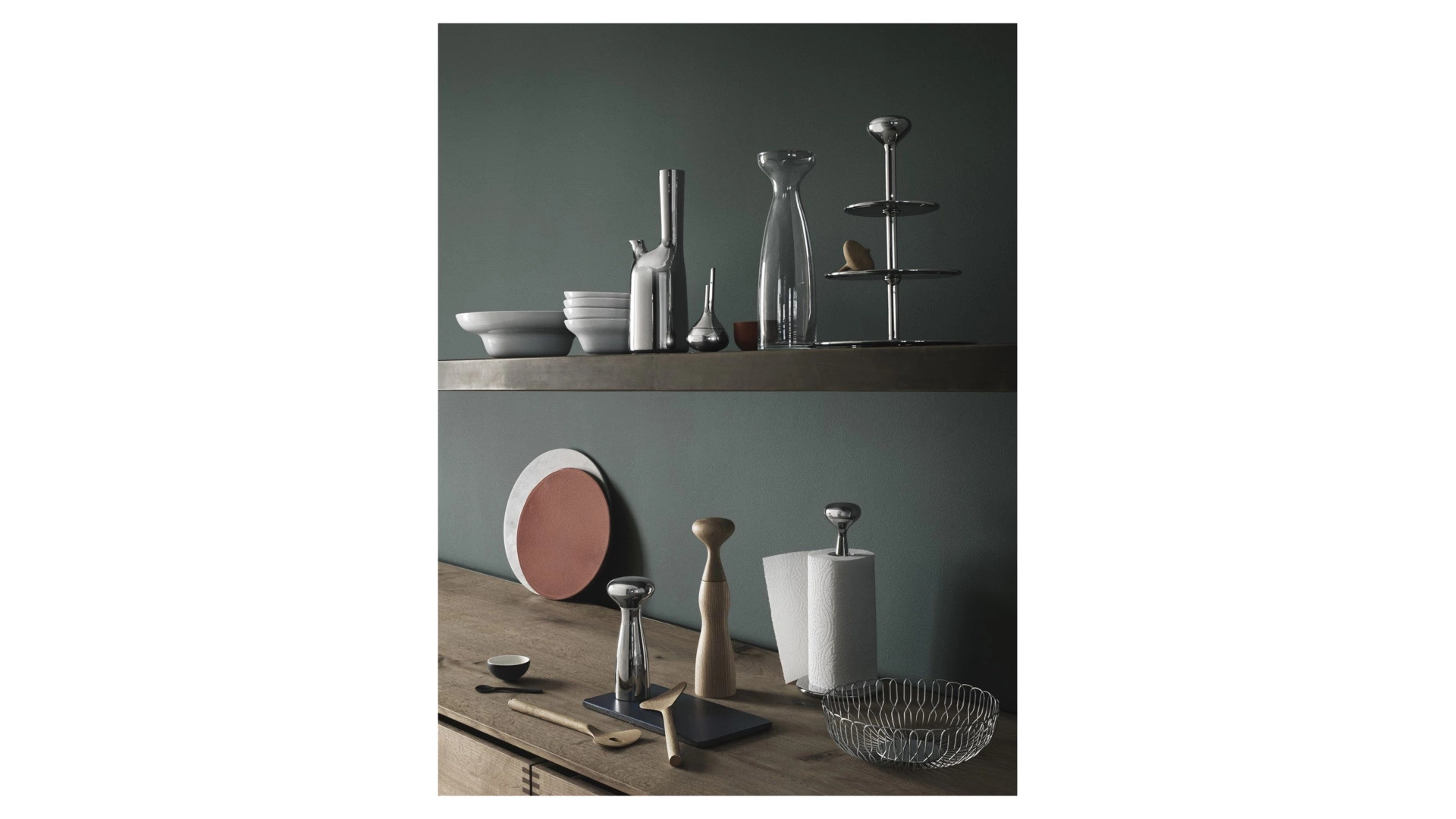 Фруктовница трехъярусная Georg Jensen Альфредо 30 см