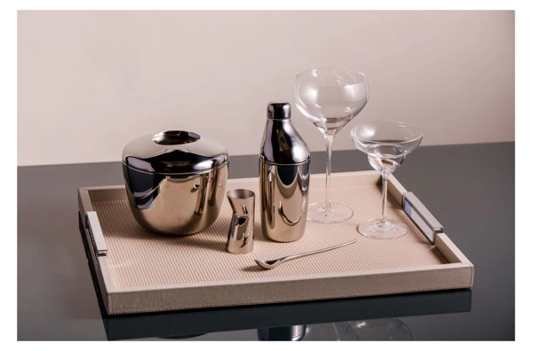 Набор для приготовления коктейлей Georg Jensen Скай шейкер 0,5 л, барная ложка 28 см, джиггер 36мл
