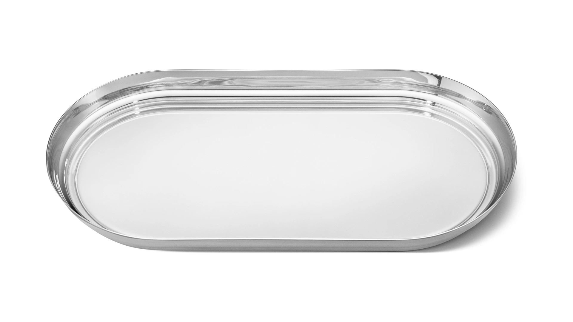 Поднос Georg Jensen Манхеттен 35x18 см, сталь нержавеющая, кожа