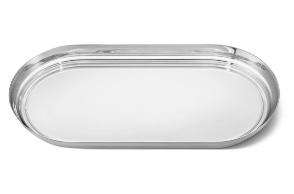 Поднос Georg Jensen Манхеттен 35x18 см, сталь нержавеющая, кожа
