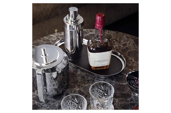 Поднос Georg Jensen Манхеттен 35x18 см, сталь нержавеющая, кожа