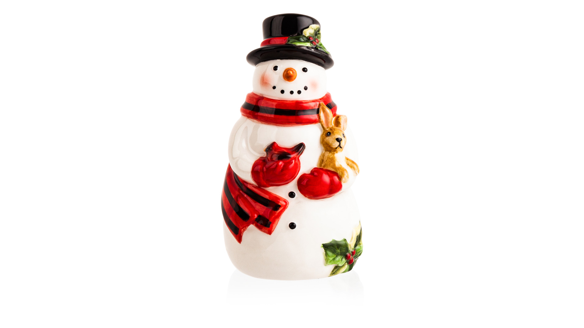 Набор для соли и перца 3D Certified Int. Магия Рождества. Снеговик 10 см, керамика