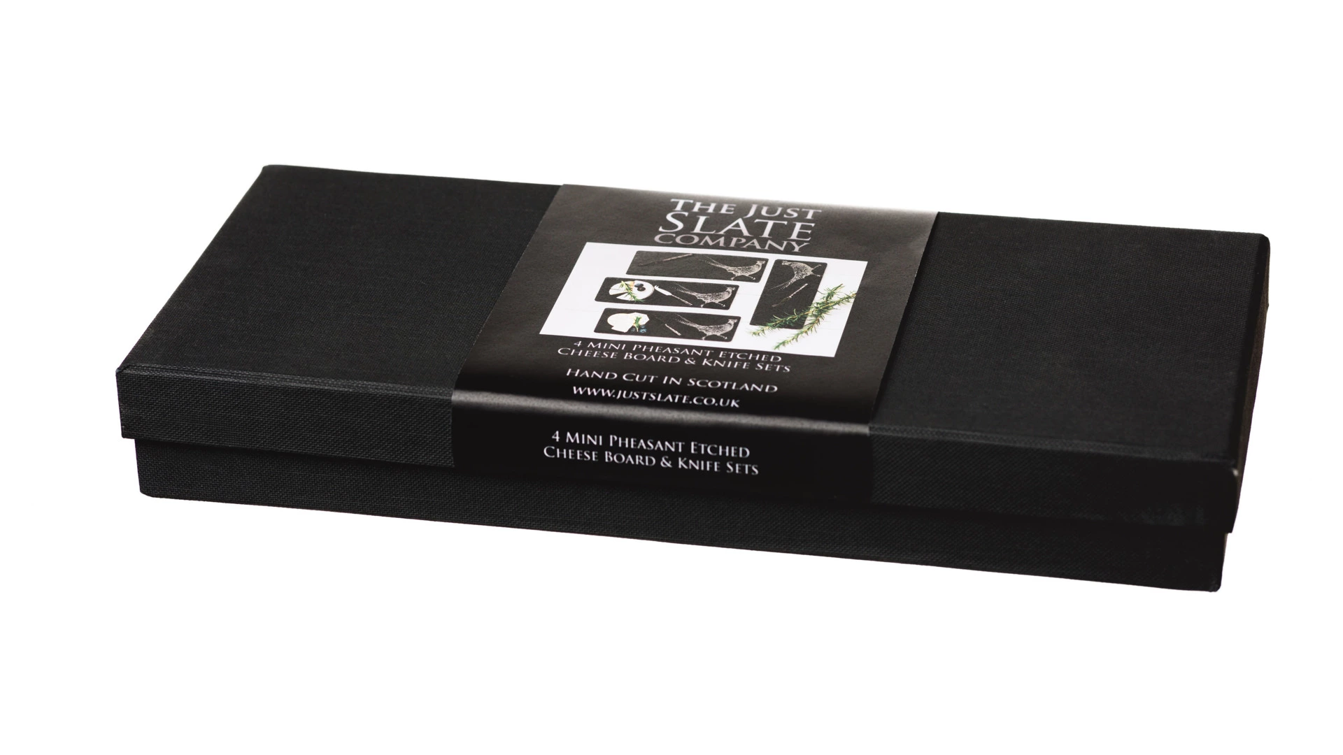Набор сервировочных досок с ножами The Just Slate Company Фазан 29x11 см,  4 шт