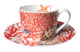 Чашка чайная с блюдцем Taitu "Кораллы" 230мл,16,5см
