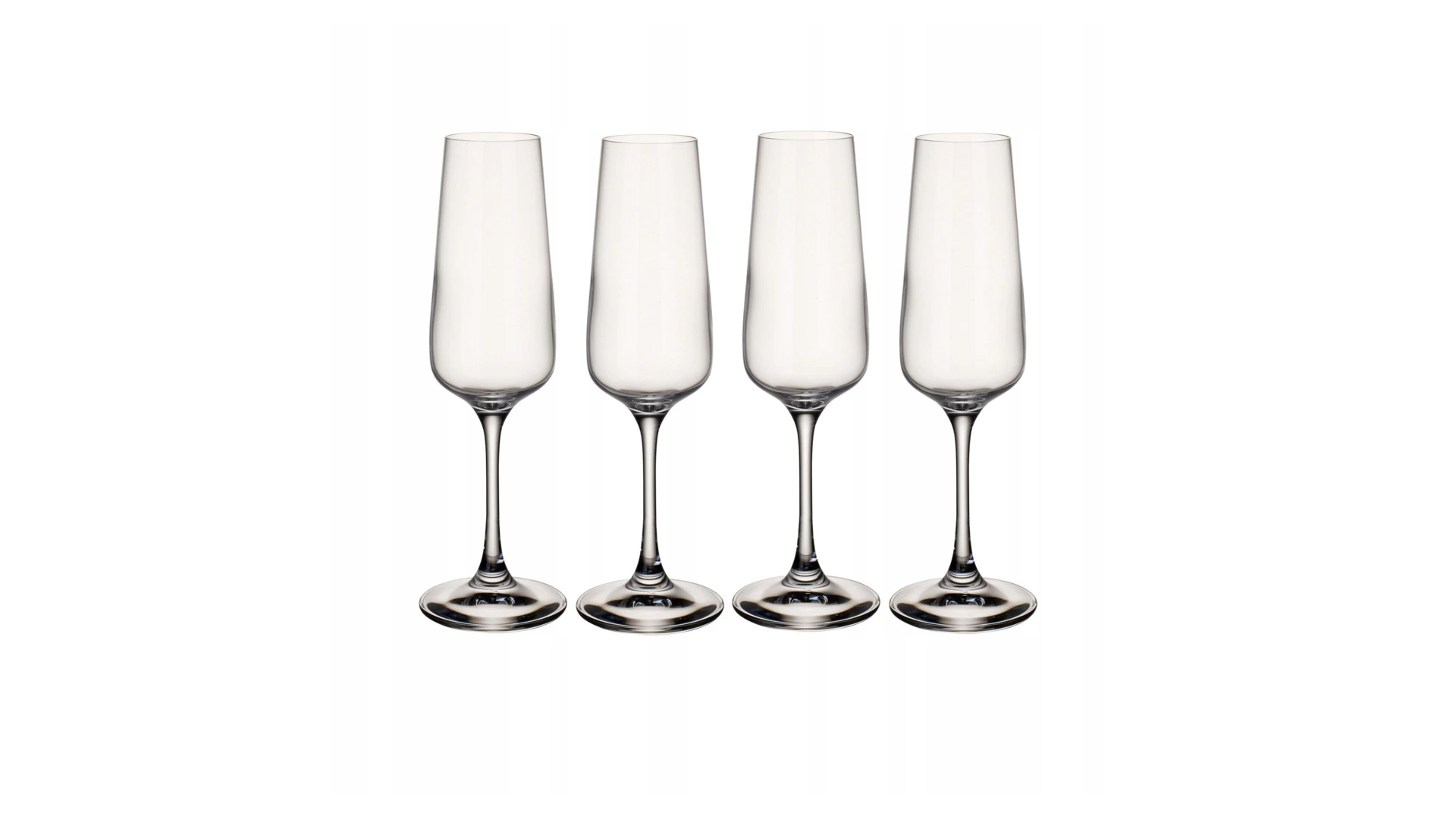 Набор бокалов для шампанского Villeroy&Boch Cristal Ovid 250 мл, 4 шт, стекло хрустальное