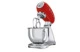 Миксер планетарный SMEG SMF02RDEU, 800 Вт, чаша стальная 4,8л, 3 насадки, алюминий литой, красный