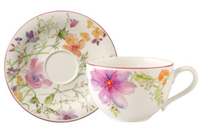 Набор чашек для завтрака с блюдцем Villeroy&Boch Mariefleur Basic 430мл, 6 шт, фарфор