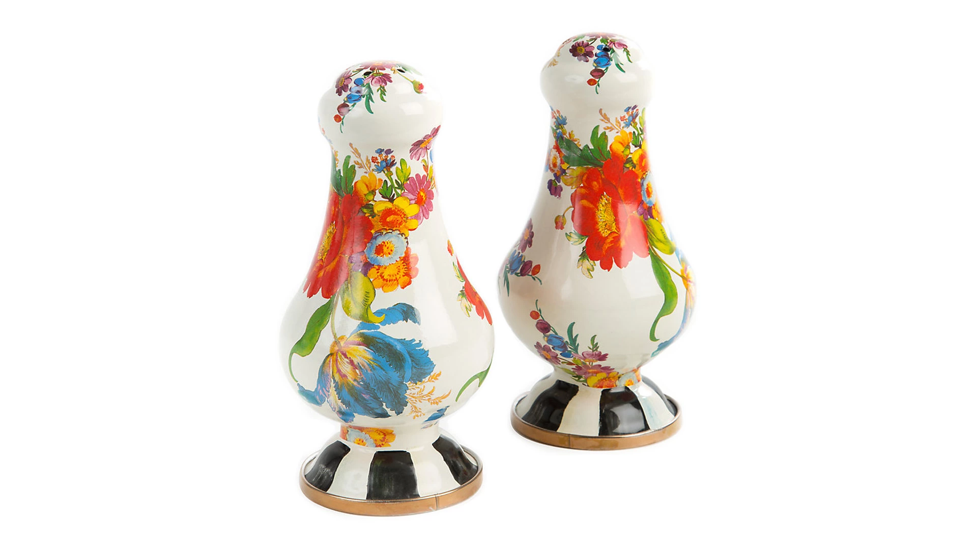 Набор солонки и перечницы Mackenzie-Childs Flower Market, сталь нержавеющая