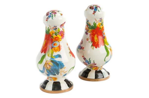 Набор солонки и перечницы Mackenzie-Childs Flower Market, сталь нержавеющая