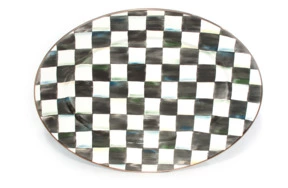 Блюдо овальное MacKenzie-Childs Courtly Check 36x48 см, сталь нержавеющая