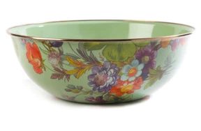 Салатник Mackenzie-Childs Flower Market 33 см, сталь нержавеющая, зеленый