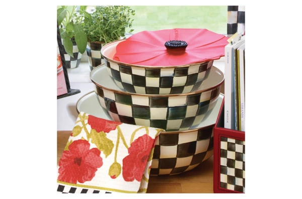 Салатник MacKenzie-Childs Courtly Check 23х10 см, сталь нержавеющая