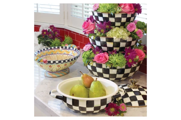 Салатник MacKenzie-Childs Courtly Check 23х10 см, сталь нержавеющая