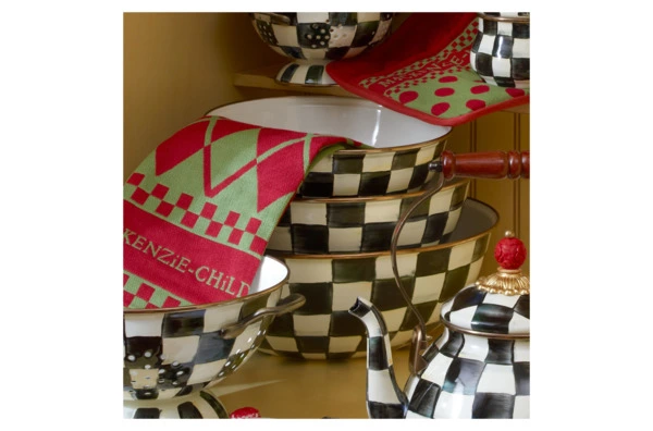 Салатник MacKenzie-Childs Courtly Check 23х10 см, сталь нержавеющая