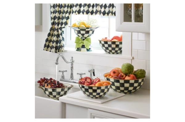 Салатник MacKenzie-Childs Courtly Check 23х10 см, сталь нержавеющая