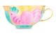 Чашка чайная с блюдцем Дулевский фарфоровый завод Тюльпан Розовая птица 220 мл, фарфор