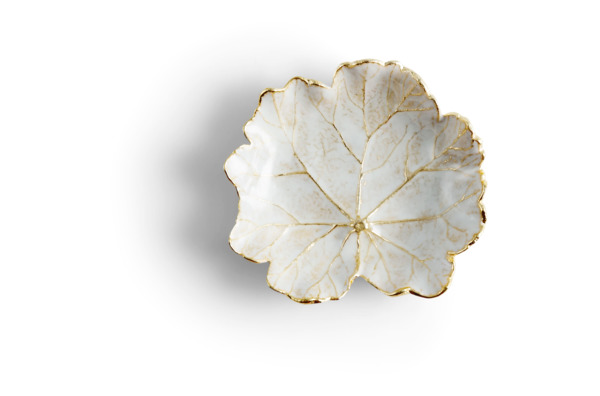 Чаша-лист Michael Aram Зимние листья. Герань 11 см, латунь