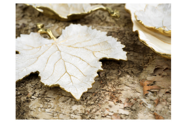 Чаша-лист Michael Aram Зимние листья. Виноград 20 см, латунь