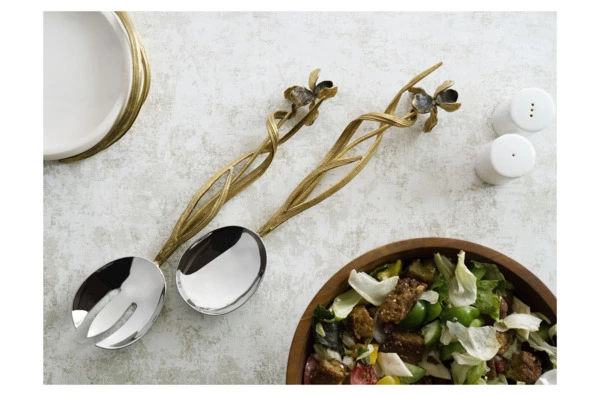 Набор сервировочных предметов Michael Aram Черный ирис 30 см, сталь нержавеющая, 2 шт